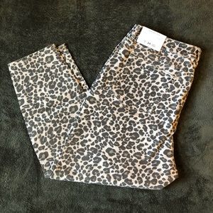 Loft leopard print ankle jean